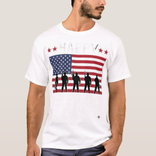 Camiseta Diseño vectorial de silueta de bandera del día fel