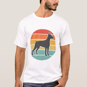 Camiseta Diseño vectorial de silueta de perro vintage al at