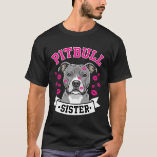 Camiseta Diseño Vectorial Hermana Amante de Pitbull