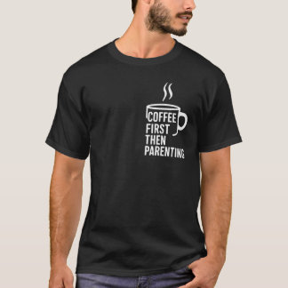 Camiseta Diseño vectorial minimalista café retro blanco