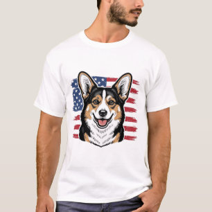 Camiseta Diseño vectorial vintage de bandera americana de C