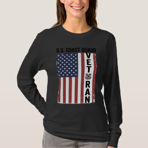 Camiseta Diseño vectorial vintage de bandera de veterano de