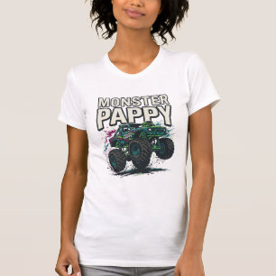 Camiseta Diseño vectorial vintage de camión monstruo Pappy