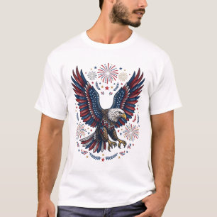 Camiseta Diseño vectorial vintage de fuegos artificiales de