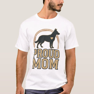 Camiseta Diseño vectorial vintage de silueta de perro orgul