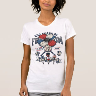 Camiseta Diseño vectorial vintage floral patriótico de Amér