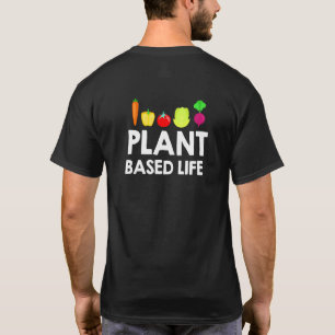 Camiseta Diseño Vegetariano Vida Basada en Plantas Verdura