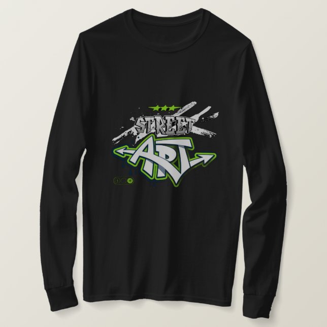 Camiseta Diseño Verde Graffiti (Anverso del diseño)