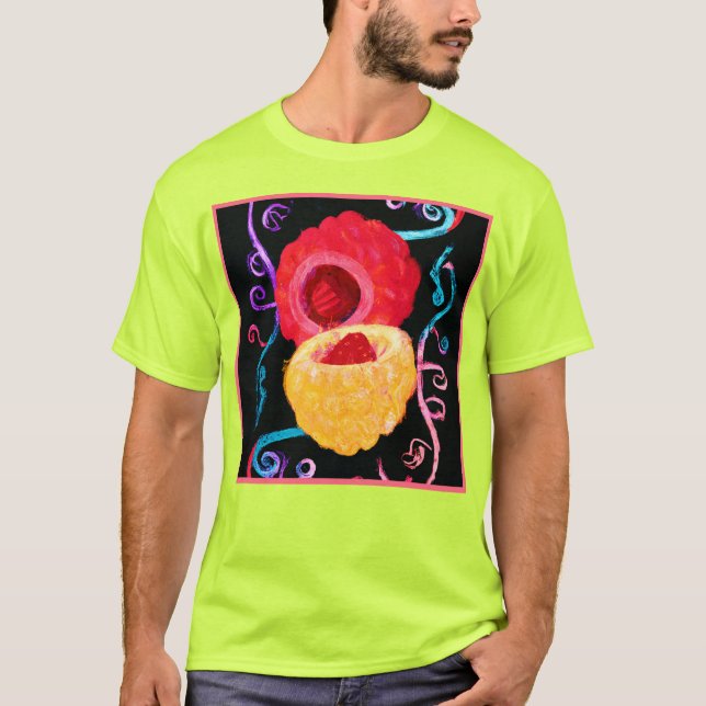 Camiseta Diseño vibrante de neón tropical (Anverso)