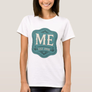 Camiseta Diseño Vibrante Plata ME EST 1990