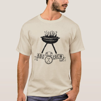 Camiseta Diseño vintage de barbacoa de la tripulación de ba