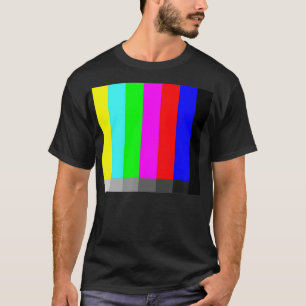 Camiseta Diseño vintage de barras de color retro de TV