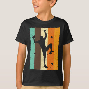 Camiseta Diseño Vintage de escalada en bloque para hombres,
