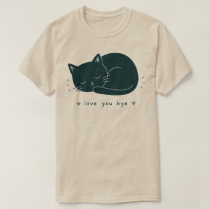 Camiseta Diseño Vintage de Gato Acogedor Mínimo