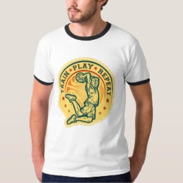 Camiseta Diseño Vintage de Mate de Baloncesto