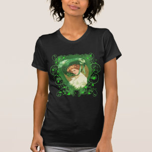 Camiseta Diseño vintage de mujer irlandesa de bonito