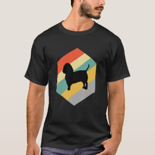 Camiseta Diseño Vintage de Perro Basset Artesien Normand