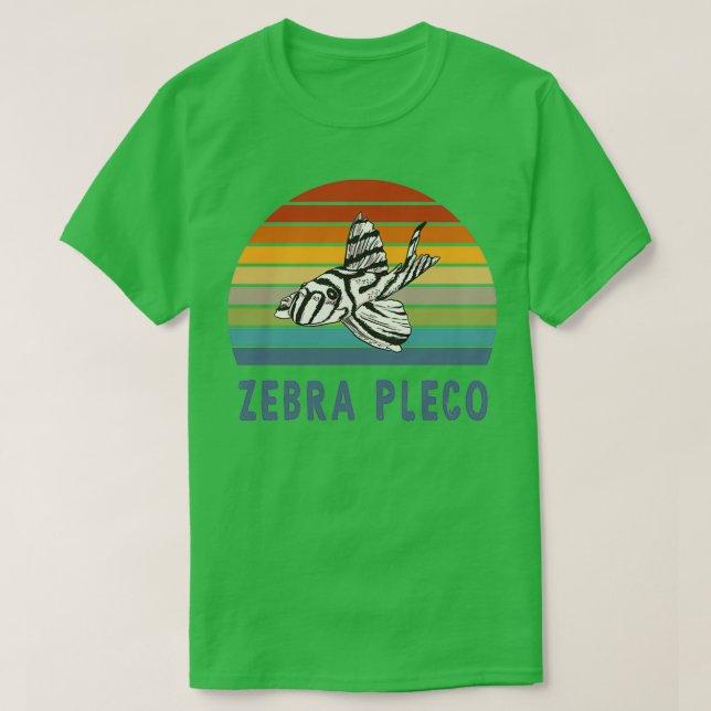 Camiseta Diseño vintage de Zebra Pleco (Diseño del anverso)