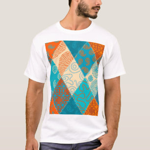 Camiseta Diseño vintage indio sin fisuras.