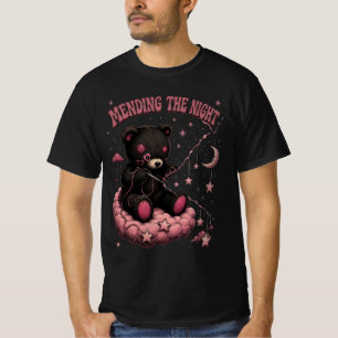 Camiseta Diseño Vintage Oso Reparando La Noche 70s .