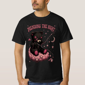 Camiseta Diseño Vintage Oso Reparando La Noche 70s .