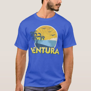 Camiseta Diseño Vintage Ventura Beach California Surfing 70