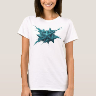 Camiseta Diseño visual abstracto de estrellas azules expres