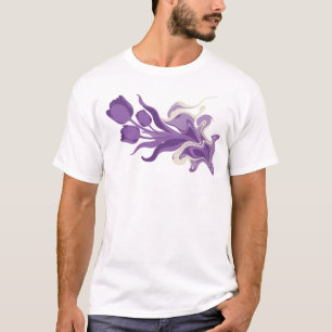 Camiseta Diseño visual de FLOR ABSTRACTA caprichosa