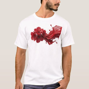 Camiseta Diseño visual de FLOR ABSTRACTA impactante
