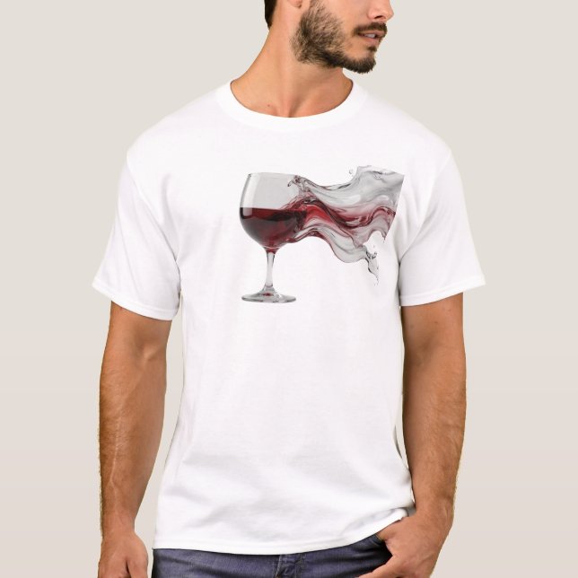 Camiseta Diseño visual de vino abstracto dinámico (Anverso)
