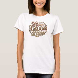 Camiseta Diseño visual impresionante VIVE RÍE AMA