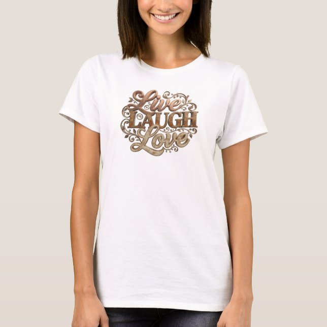 Camiseta Diseño visual impresionante VIVE RÍE AMA (Anverso)