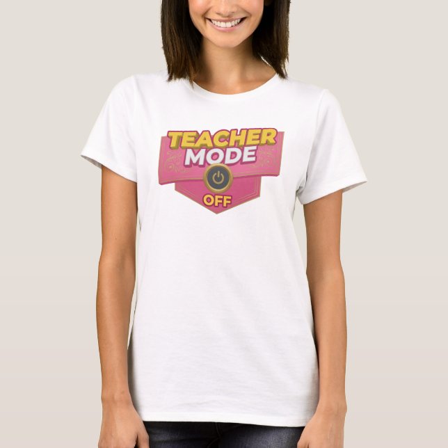 Camiseta Diseño visual rosa expresivo ENSEÑAR MODO DESACTIV (Anverso)