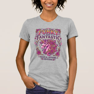 Camiseta Diseño Zazzle elegante y fantástico Unicornio Funk