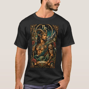 Camiseta Diseño zodiacal masculino celestial Capricornio
