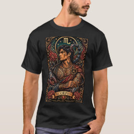 Camiseta Diseño zodiacal masculino celestial escorpio
