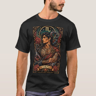 Camiseta Diseño zodiacal masculino celestial escorpio