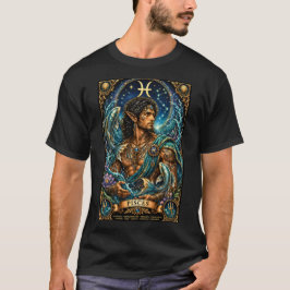 Camiseta diseño zodiacal masculino celestial Piscis
