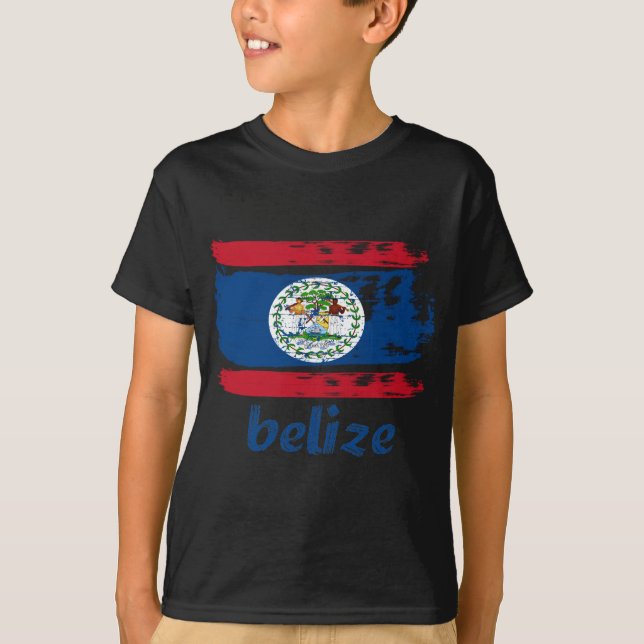 Camiseta Diseños beliceños de la bandera (Anverso)