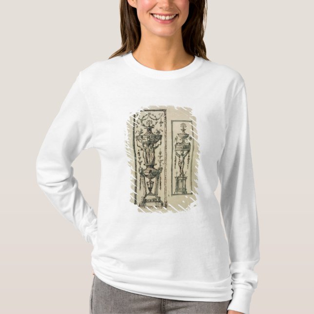 Camiseta Diseños bosquejados para los paneles adornados (Anverso)
