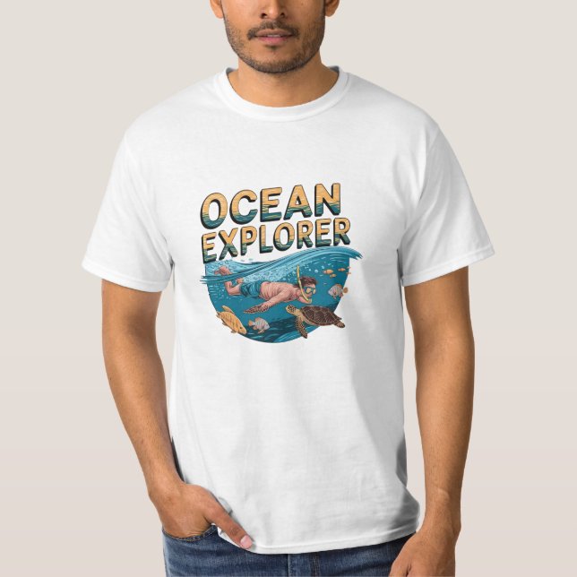 Camiseta Diseños creativos para aficionados al buceo libre (Anverso)