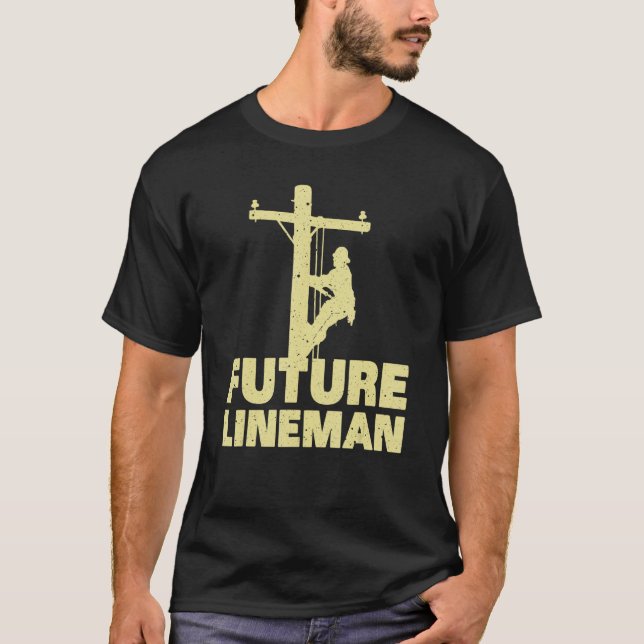 Camiseta Diseños Cute Lineman Para Niños Hombres Mujeres El (Anverso)