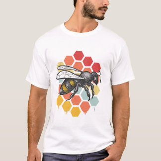 Camiseta Diseños De Abejas Vintage Para Hombres