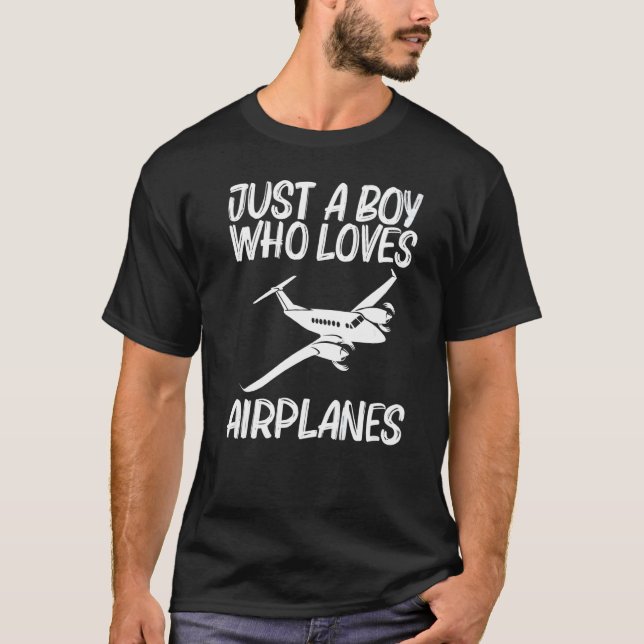 Camiseta Diseños De Avión Para Niños Hombres Guay Vuelo De  (Anverso)