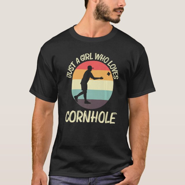 Camiseta Diseños De Cornhole Para Chicas Niños Bean Bag Tos (Anverso)
