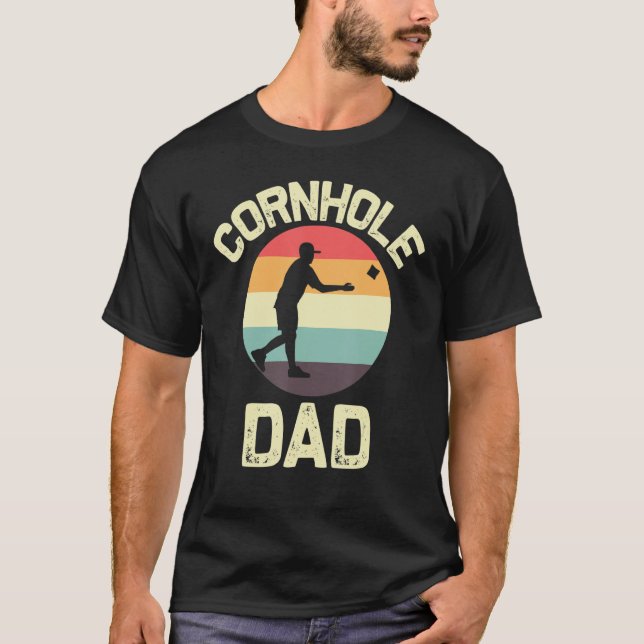 Camiseta Diseños De Cornhole Para Hombres Papá Jugadores Be (Anverso)