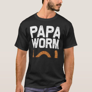 Camiseta Diseños De Gusano Para Los Hombres De Papá Granjer