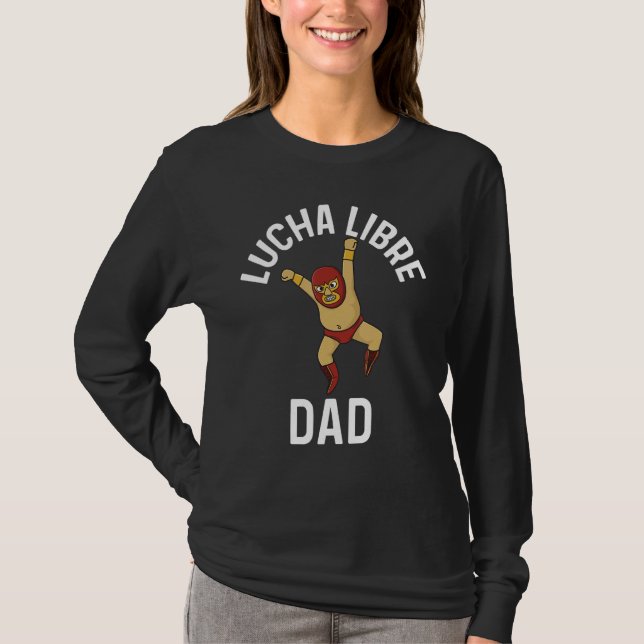 Camiseta Diseños de Lucha Libre para Papá Hombres Lucha Lib (Anverso)