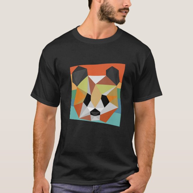 Camiseta Diseños de Panda Geométrico Panda Lover (Anverso)