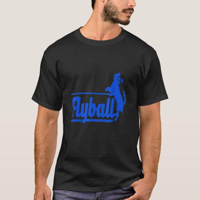 Camiseta Diseños de perros retro Guay Flyball (Anverso)